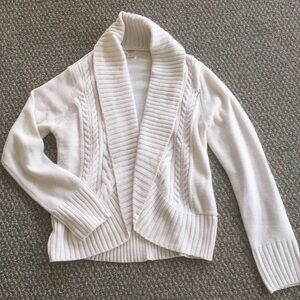 Mossimo cream cable knit cardigan sweater size XXL